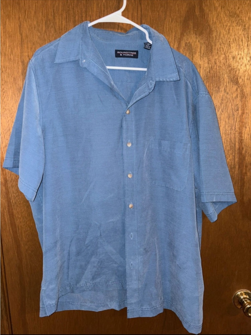 Roundtree & Yorke Men’s Button-Down Shirt - Sky Blue